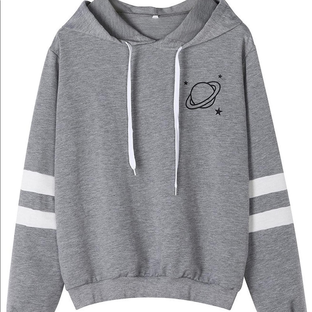 Gray Varsity Pullover Hoodie